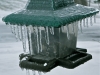 Icicles on bird feeder